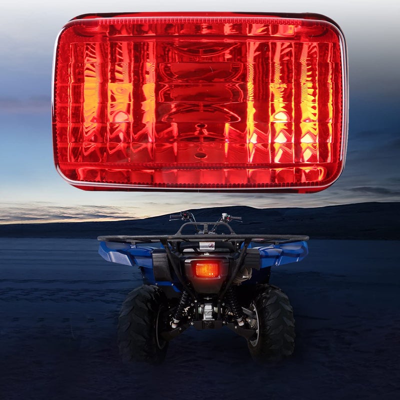 CPOWACE Taillight Housing Tail light Lens Cover Compatible with Yamaha Big Bear 400 / Grizzly 660 350 / Kodiak 400 / Rhino 660 700,Plastic Rear Light Lens Replace 5KM-84710-01-00,5KM-8472C-10-00(Red) - Image 2
